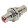 Picture of Coaxial Adapter, RCA Bulkhead Female / Female, 0.5" D-Hole, Red
