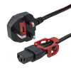 Picture of IEC LOCK C13+ to UK Plug, 10 A, 250 V, 2M