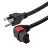 Picture of IEC LOCK C13+ Down angled to NEMA 5-15P, 15A, 125V, 3ft