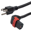 Picture of IEC LOCK C13+ Up angled to NEMA 5-15P, 15A, 125V, 6ft