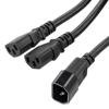 Picture of C14 Female to C13 Female Power Splitter Cord, Rated for 15 A, 15-foot Length