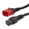Picture of IEC LOCK C13 to Dual locking C14, 15A, 250V, 3ft
