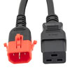Picture of C19 to Dual locking C14, 15A, 250V, 10ft