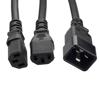 Picture of C20 Female to C13 Female Power Splitter Cord, Rated for 15 A, 10-foot Length