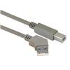 Picture of 45 Degree USB Cable, 45 Degree Right Angled A Male / Straight Male, 0.3 m