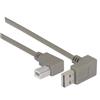 Picture of Right Angle USB Cable, Down Angle A Male/ Left Angle B Male, 1.0m