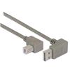 Picture of Right Angle USB Cable, Down Angle A Male/ Up Angle B Male, 0.3m