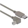 Picture of Right Angle USB Cable, Straight A Male/Down Angle B Male, 2.0m