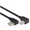 Picture of Right Angle USB Cable,Right Angle A Male/Right Angle B Male Black, 2.0m