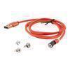 Picture of 540 degrees Rotating Smart Indicator Magnetic Cable, USB A to Type C/Micro/Lighting Compatible, M/M, 5 Volt, 1 Amp, 2 Meter