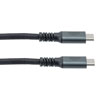 Picture of USB 3.2 Data Cable, Aluminum connector with Black Nylon Braid, 20Gbps, C Male Plug to C Male Plug, 20V 3A, 3M