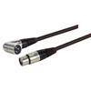 Picture of XLR Pro Audio Cable Assembly, XLR Male Right Angle - XLR Female. 1.0 ft