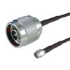 Picture of Low Loss Reverse Polarity SMA Plug to N Male Cable Assembly using CA-100 Coax, 2 FT