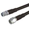 Picture of Low Loss Reverse Polarity SMA Plug to Reverse Polarity SMA Jack Cable Assembly using CA-195R Coax, 24 FT