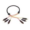 Picture of 3 Line Audio Video  RCA Cable, RCA Male / Male, 3.0 ft