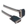 Picture of Metal Armored DVI-D Dual Link DVI Cable Male / Male Right Angle, Bottom, 3.0 ft