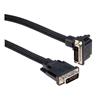 Picture of Plastic Armored DVI-D Dual Link DVI Cable Male / Male Right Angle, Bottom, 3.0 ft
