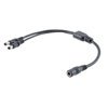 Picture of DC Power Cable, 2 Way Split, 5.5mm/2.1mm Male To Female, PVC, Black, 22 AWG, 1-Foot