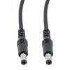 Picture of DC Power Cable, 5.5mm/2.1mm Male To Male, PVC, Black, 22 AWG, 2-Foot