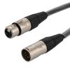 Picture of DMX Lighting Adapter Cable, 3 pin XLR Female to 5 pin XLR Male, Black, 1 FT