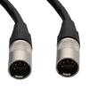 Picture of DMX 512 Lighting Cable, 5 pin XLR Male to 5 pin XLR Male, Black, 10 FT
