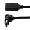 Picture of DisplayPort Cable, Female to Up Angle Male, 8K Resolution, 1 Meter