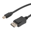 Picture of Mini DisplayPort to DisplayPort Cable Assembly Supports 1440p, Male Plug to Male Plug, 30 AWG, Black, LSZH, 1 meter
