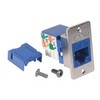 Picture of Cat5e ECF Keystone Jack 110/RJ45 EIA568A/B Blue