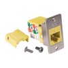 Picture of Cat5e ECF Keystone Jack 110/RJ45 EIA568A/B Yellow