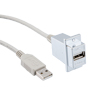 Picture of USB Type A Coupler, Female Bulkhead/Male, 12 in.