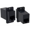 Picture of Modular Coupler, RJ45 (8x8K), Cat 3, Straight, 30um, Black