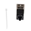 Picture of Ethernet Category 6a/7 10gig Ultra Short-Body Tool-less IDC Keystone Jack Panel Mount Flange Style Kit, RJ45, Unshielded, Black