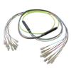 Picture of 12-Fiber SC UPC to SC UPC, OM5 Multimode Distribution Cable, 6.2mm Riser, 2.0mm breakout, Lime Green-10M