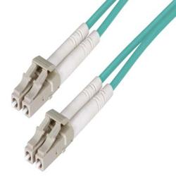 Picture of Fiber Optic Patch Cable, Duplex LC UPC to LC UPC, MM OM3, 2.0mm Plenum , Aqua-10M