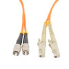 Picture of Fiber Optic Patch Cable FC/PC-E2000/PC Duplex 100/140 Large Core Multimode Fiber 3.0mm PVC 1 m
