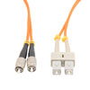 Picture of Fiber Optic Patch Cable FC/PC-SC/PC Duplex 100/140 Large Core Multimode Fiber 3.0mm PVC 1 m