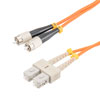 Picture of Fiber Optic Patch Cable FC/PC-SC/PC Duplex 100/140 Large Core Multimode Fiber 3.0mm PVC 5 m