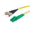 Picture of Fiber Optic Patch Cable LC/APC to ST/UPC Duplex 9/125 single mode OS2 LSZH, 15 meter