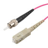 Picture of SC/ST 50/125 Multimode 40/100GB Simplex Fiber Patch Cable , OM4, 10 Meter