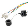 Picture of 4 Channel TFOCA 2 Flange Mount Receptacle to LC/UPC, Multimode OM1, 7.5mm Tactical cable assembly, 3 meter, 18in (0.4572M) breakout