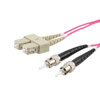 Picture of Fiber Optic Patch Cable SC to ST Duplex 50/125 multimode OM4 OFNP, 3 meter