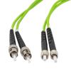 Picture of Fiber Optic Patch Cable SMA/PC-ST/PC Duplex 50/125 OM5 Multimode Fiber 3.0mm PVC Jacket 1 meter