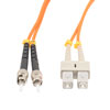 Picture of Fiber Optic Patch Cable ST/PC-SC/PC Duplex 100/140 Large Core Multimode Fiber 3.0mm PVC 5 m
