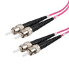 Picture of Fiber Optic Patch Cable ST to ST Duplex 50/125 multimode OM4 OFNP, 10 meter
