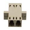 Picture of Fiber Optic Adapter, LC Duplex, low-profile, with flange, Beige