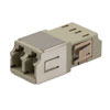 Picture of Fiber Coupler, LC/LC Duplex, Translucent Internal Shutter, Side Spring, High Density, No Flange, Beige