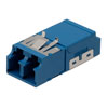 Picture of Fiber Coupler, LC/LC SlimLine Duplex, Translucent Internal Shutter, Vertical Spring, High Density Reduced Height, No Flange, Blue