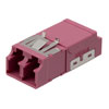 Picture of Fiber Coupler, LC/LC SlimLine Duplex, Translucent Internal Shutter, Vertical Spring, High Density Reduced Height, No Flange, Heather Violet