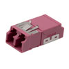 Picture of Fiber Coupler, LC/LC SlimLine Duplex, White Internal Shutter, Vertical Spring, High Density Reduced Height, No Flange, Heather Violet