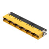 Picture of MPO 6 Port Cluster Adapter, 12F/24F, High Density Reduced Height, Key up-Key Down, No Flange, Black, Yellow